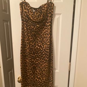 Cheetah print maxi dress